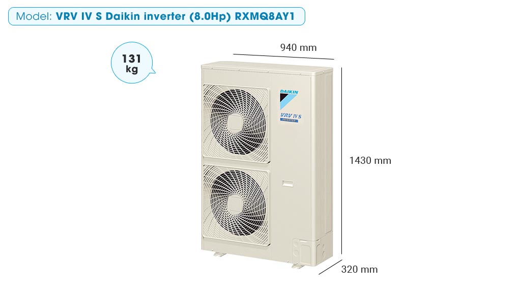 Dan nong VRV IV S Daikin Inverter 80 HP 8