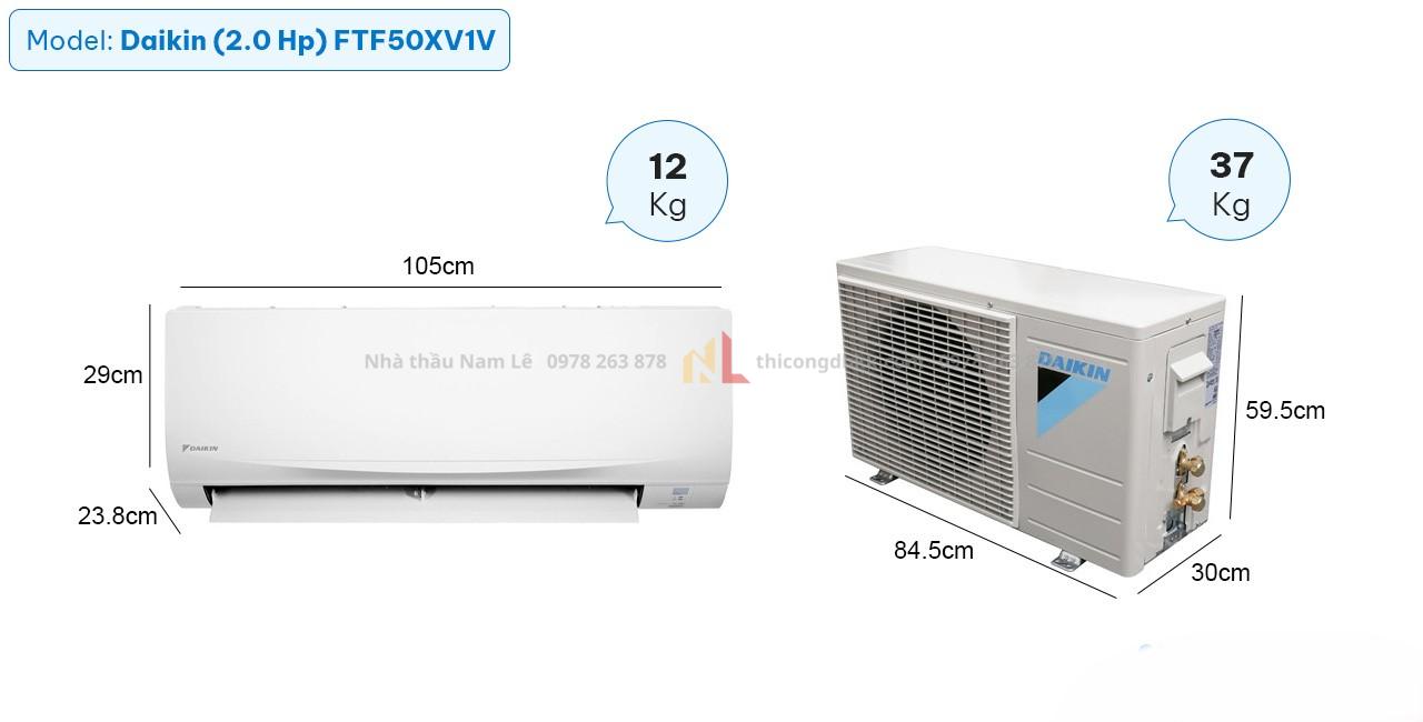 May lanh Daikin 20 HP 2 Ngua FTF50XV1V 1