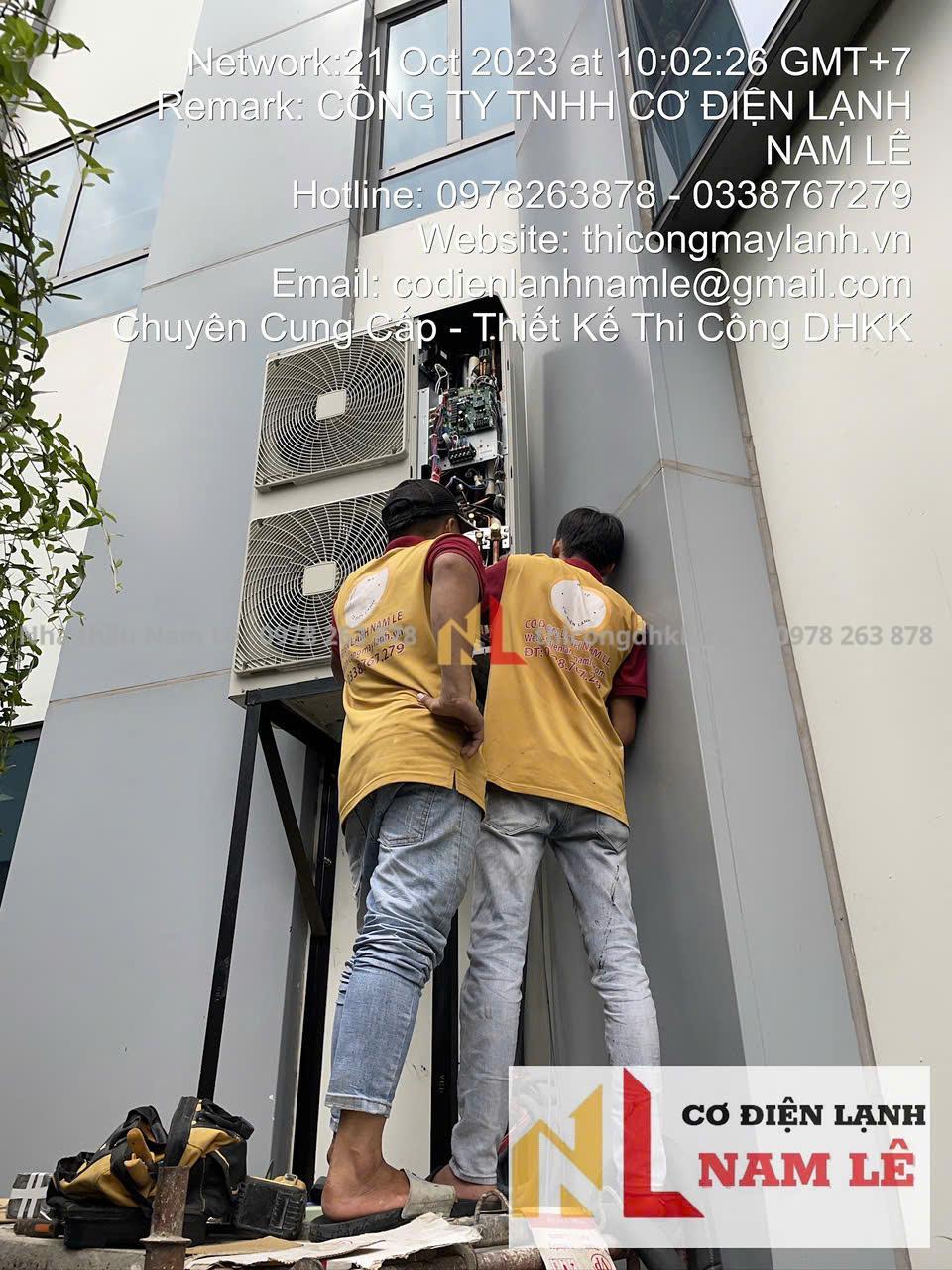 Thi công máy lạnh âm trần vệ sinh