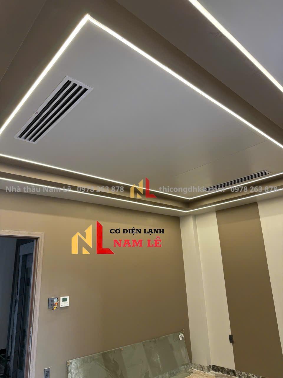 Thi công máy lạnh âm trần không gian hẹp Kỹ thuật đỉnh cao Nam Lê