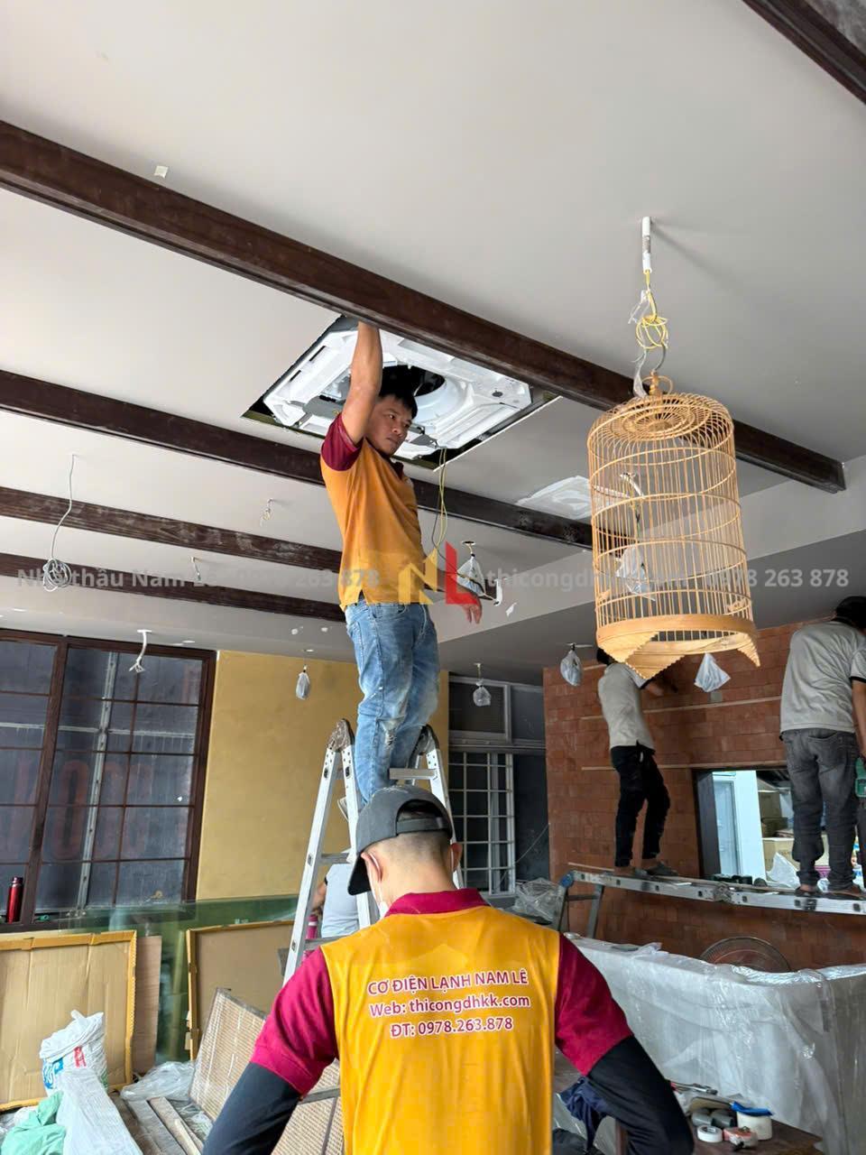 thi công máy lạnh âm trần
